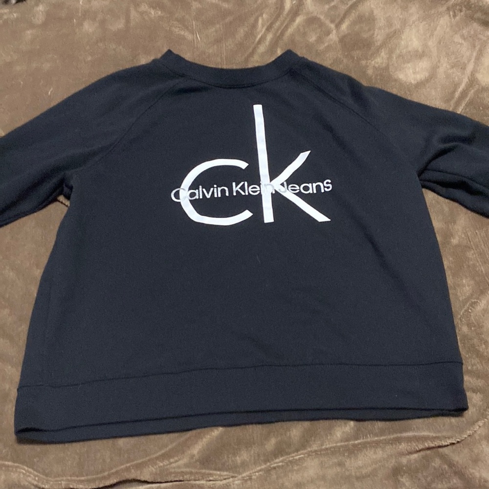 calvin klein black crew neck